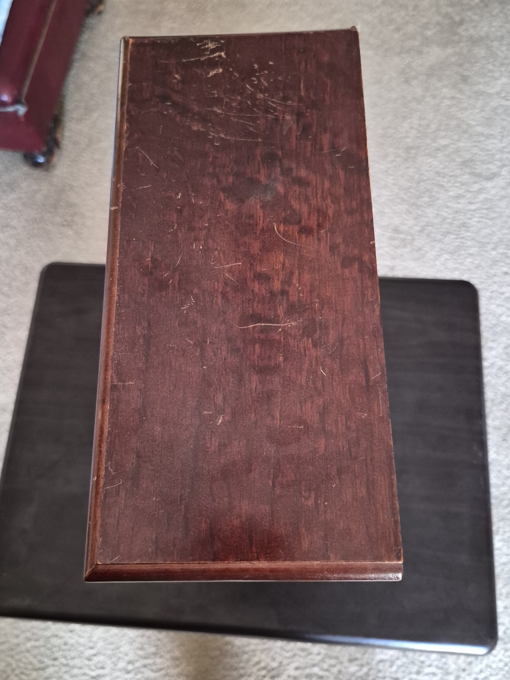 Classic Wooden Jewelry Box Cabinet in Dark Cherry - Picture 10 of 14